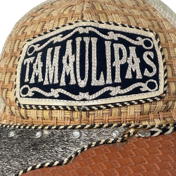 Tamaulipas Men’s/ Unisex Adjustable Embellished Embroidered  Mesh Snap Back Hat - Picture 4 of 9